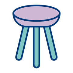 Stool Vector Icon Design