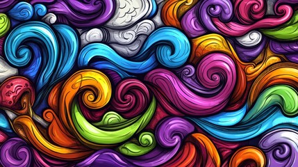 Fototapeta premium Colorful Whimsical Design with Natural Light Elements