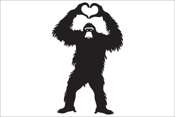 Fototapeta premium The Legend of Bigfoot: A Collection of Silhouettes and Concept Art