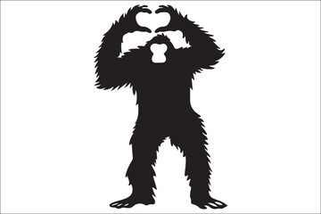 Obraz premium The Legend of Bigfoot: A Collection of Silhouettes and Concept Art