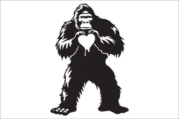 Fototapeta premium The Legend of Bigfoot: A Collection of Silhouettes and Concept Art