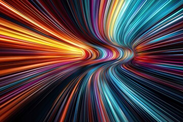Fototapeta premium Colorful Abstract Motion Blur with Dynamic Light Streaks and Waves