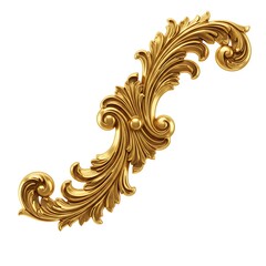 Golden Decorative Element Intricate Ornament for Elegant Designs