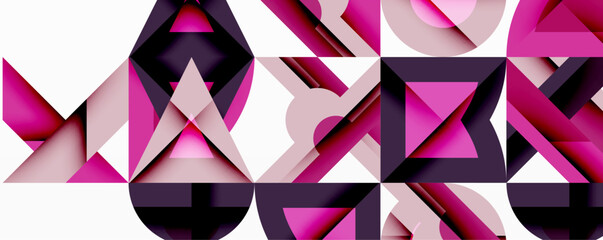 Circles squares lines abstract background