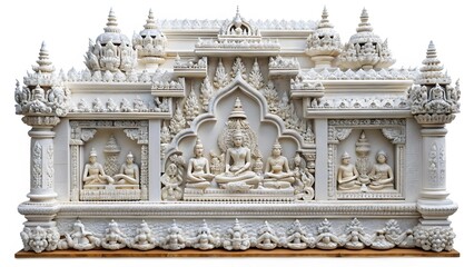 Fototapeta premium Intricate White Carved Architectural Detail