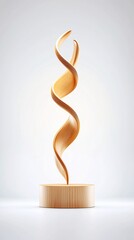 sculptural 3D podium, bold asymmetry, artistic display, gallery exhibition vibe, contemporary elegance, modernist approach, refined design, professional lighting, copy space, no trademark, no