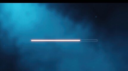 Loading bar against a dark, cloudy backdrop, signaling progress or anticipation in a digital setting.