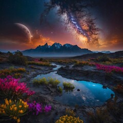 Cosmic Journeys: Adventures in a Surreal Alien Landscape