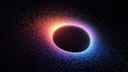 Fototapeta premium Particle vortices diverging towards the periphery