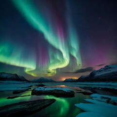 Moonlit Aurora: The Celestial Performance Beneath the Arctic Sky