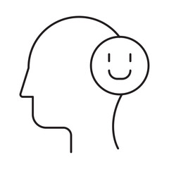 Happy Mind Brain with Smile