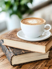 Coffee, books, cafe, tranquility