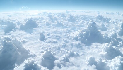 Obraz premium Aerial view of fluffy cloudscape