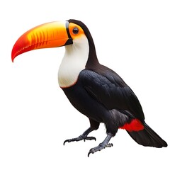 Fototapeta premium Colorful toucan isolated on white background.