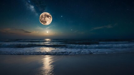 Under the Stars: A Serene Ocean Night with the Milky Way’s Glow
