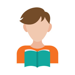 Mind Reading Student with Book Reading