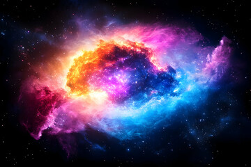 Obraz premium Colorful Nebula in Space
