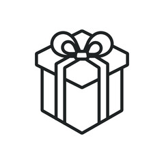 Gift, surprise, present thin line icons. Editable stroke and Perfect pixel on transparent background