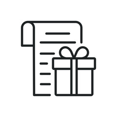 Gift, surprise, present thin line icons. Editable stroke and Perfect pixel on transparent background