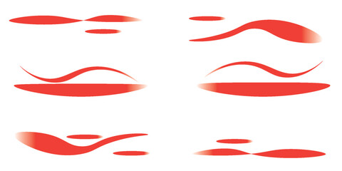 red wave vector illustration collection eps10.