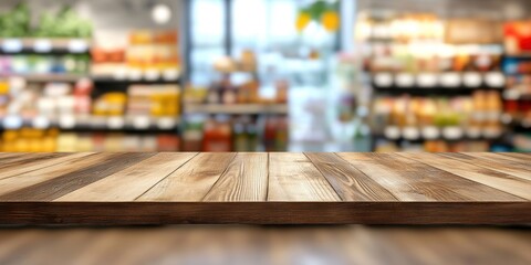 empty wooden table in a cafe