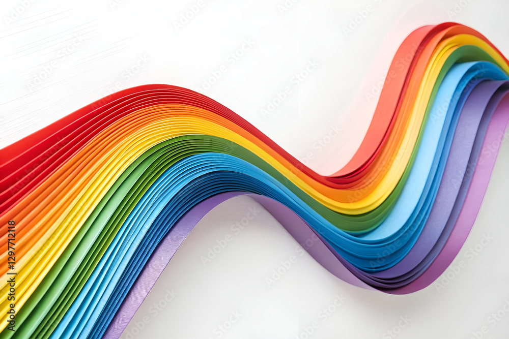 Fototapete abstract colorful wave background. rainbow background. rainbow line waves background. multi colored 