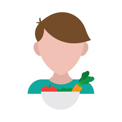 Healthy Eating person with Vegetables