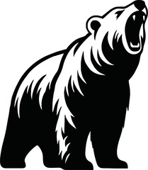 Angry Polar Bear Mascot Logo Illustration