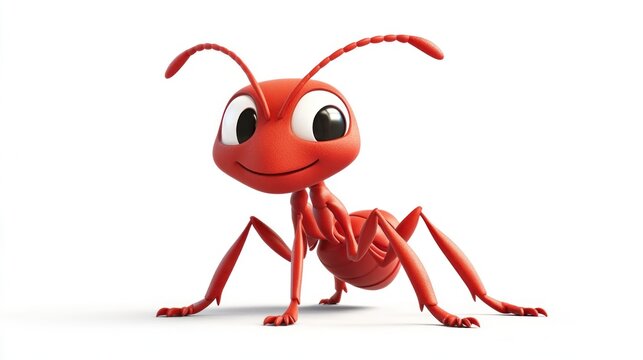 Cartoon ant looking forward