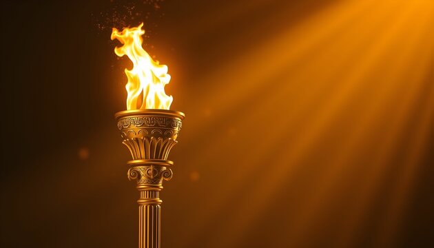 Illuminating Torch: Symbol of Hope and Everlasting Spirit