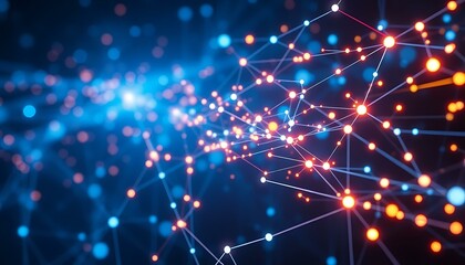 Fototapeta premium Global Network Connection: Abstract Technology Background Image