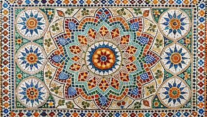 Colorful Geometric Textile Design