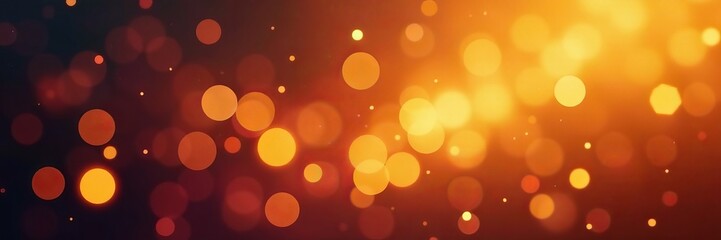 Abstract blurred golden lights shining brightly in a dreamy backdrop, decoration, sparkles, abstract