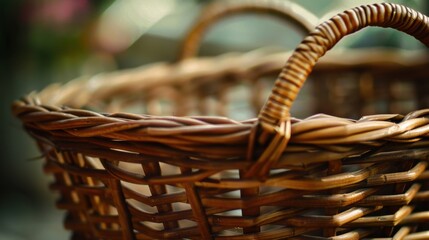 Basket: A woven, typically round container made from materials like wicker, wood, or plastic, used for carrying or storing various items.
