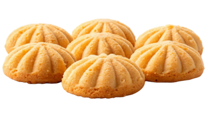 Bahulu Malaysia cookies isolated on white background. isolated on white background. Suitable for marketing or business purposes. PNG file