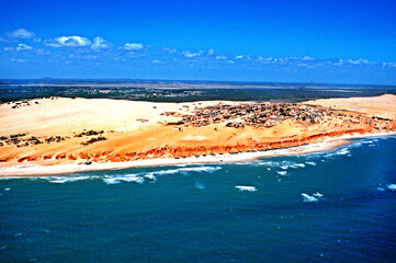 Aérea da Praia de Canoa Quebrada, Ceará.