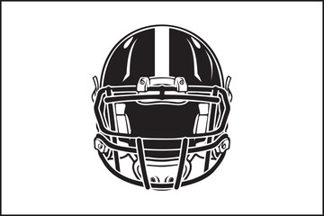 American Football Helmet Vector | Rugby Helmet Clipart | Sports SVG Illustration

