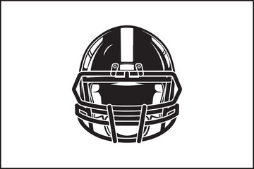 Fototapeta premium American Football Helmet Vector | Rugby Helmet Clipart | Sports SVG Illustration