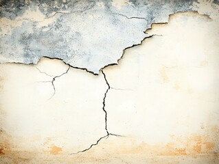 Obraz premium Cracked wall texture abandoned building photography urban decay close-up structural integrity