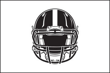 American Football Helmet Vector | Rugby Helmet Clipart | Sports SVG Illustration

