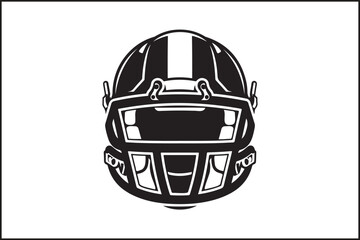 Fototapeta premium American Football Helmet Vector | Rugby Helmet Clipart | Sports SVG Illustration