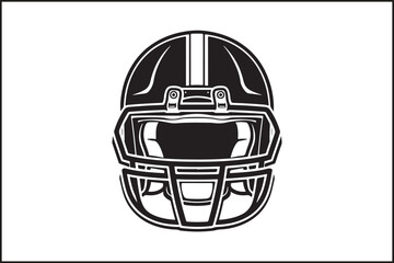 American Football Helmet Vector | Rugby Helmet Clipart | Sports SVG Illustration

