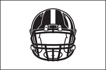 American Football Helmet Vector | Rugby Helmet Clipart | Sports SVG Illustration

