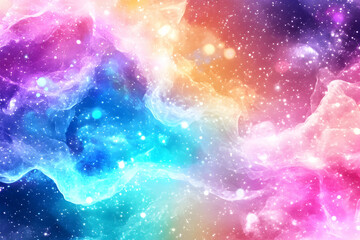 Cosmic Nebula, vibrant colors, space (2)