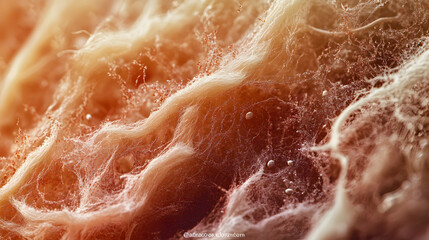 of human skin pores and hair follicles magnified to reveal unique textures 