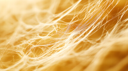 of a spider silk strand revealing the smooth yet fibrous structure 