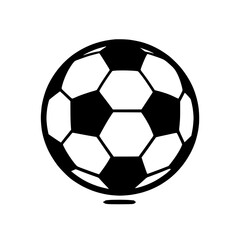 Obraz premium Classic soccer ball icon design with black and white panels, symbol of sport