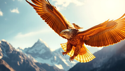 Obraz premium Grace in Motion The Flight of an Eagle