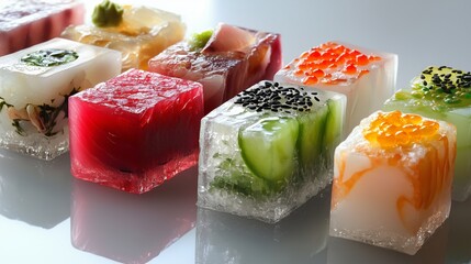 Crystal clear creative sushi