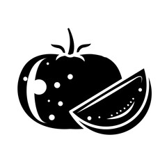 Tomato vector - Fresh and Healthy Vegetable Silhouette Icons